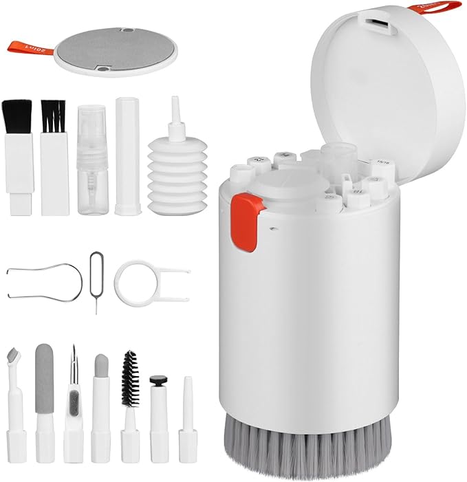 7-in-1 Electronic Cleaning Kit with Keycap Puller, Cleaning Spray & Brush Set — For Keyboard, Laptop, Phone, AirPods & Camera Lens