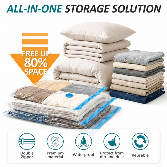 Vacuum Storage Bags – All-in-One Space Saver Set