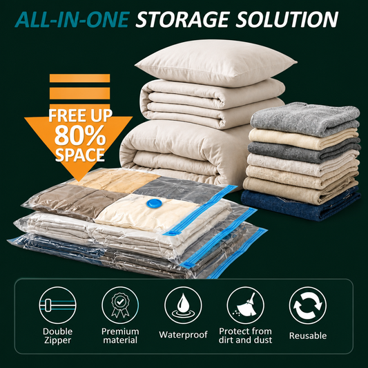 Vacuum Storage Bags – All-in-One Space Saver Set